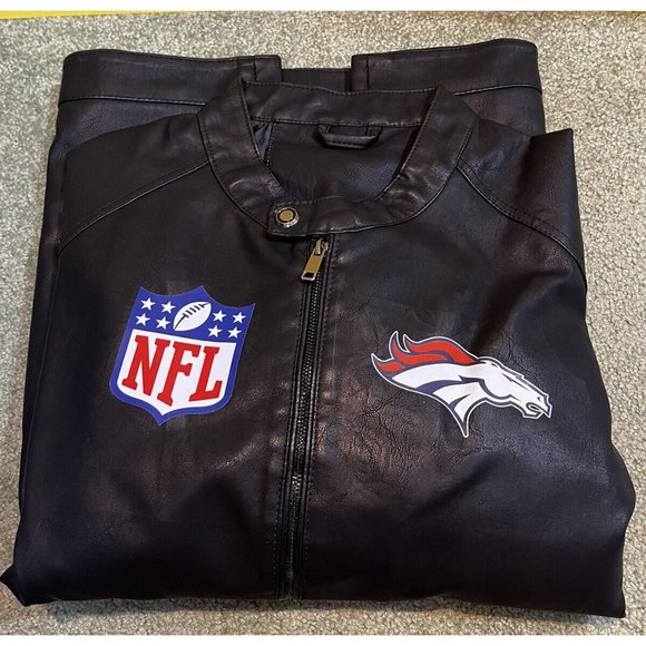 G-III Other - New! 3XL Denver Broncos NFL Football Black Leather Like Jacket, 3X Large NWT Big